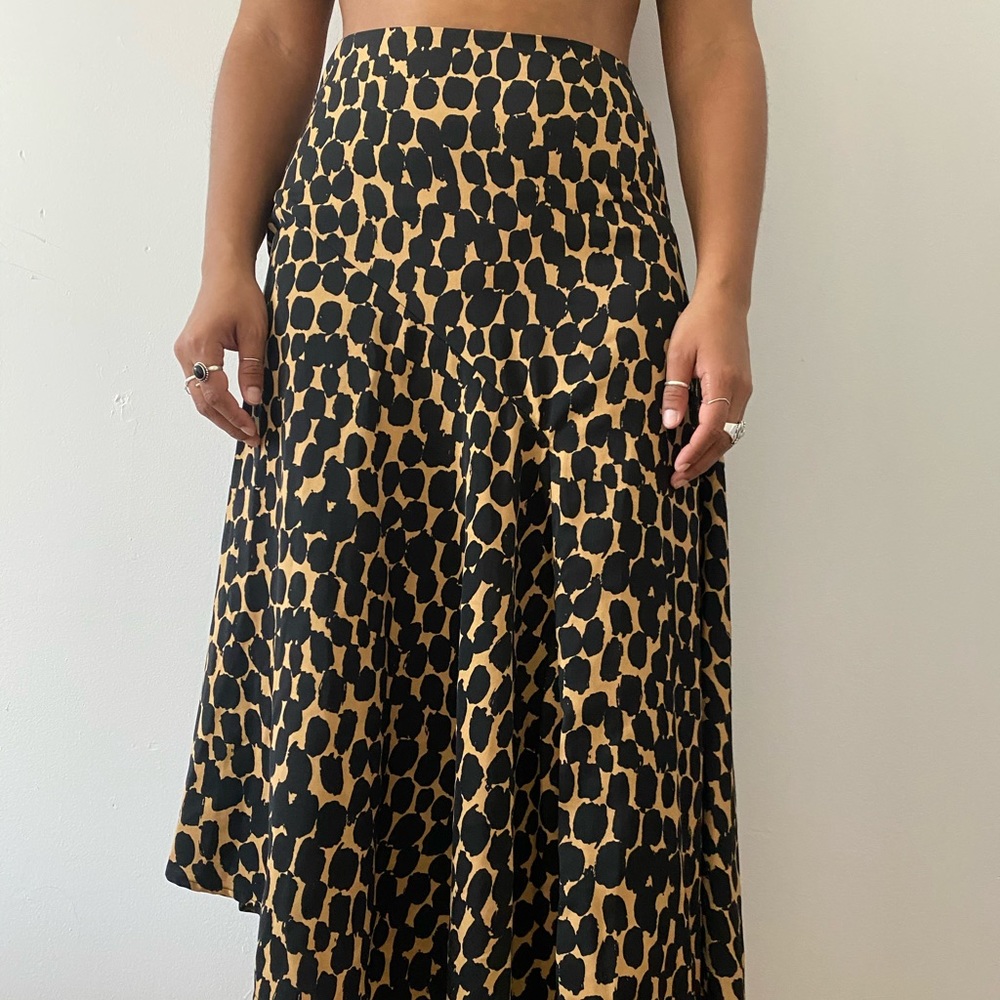 Asymmetrical Silk Midi-skirt